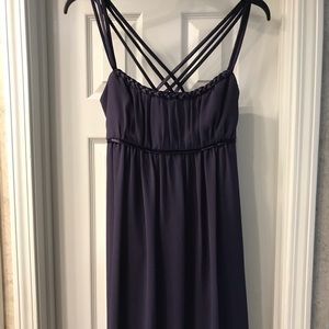 Short purple chiffon dress